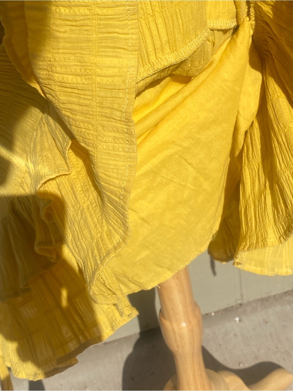 Pink Diamond Medium Yellow Assymetrical Mini Dress - Picture 8 of 10
